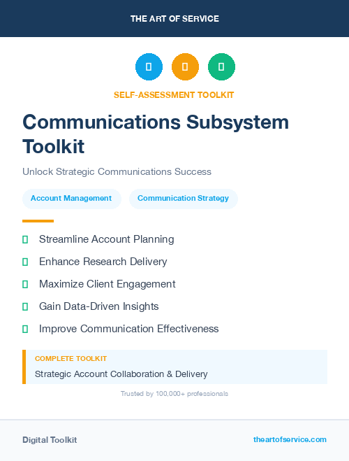 Communications Subsystem Toolkit