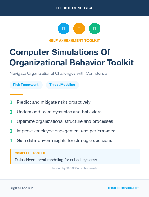 Computer Simulations Of Organizational Behavior Toolkit