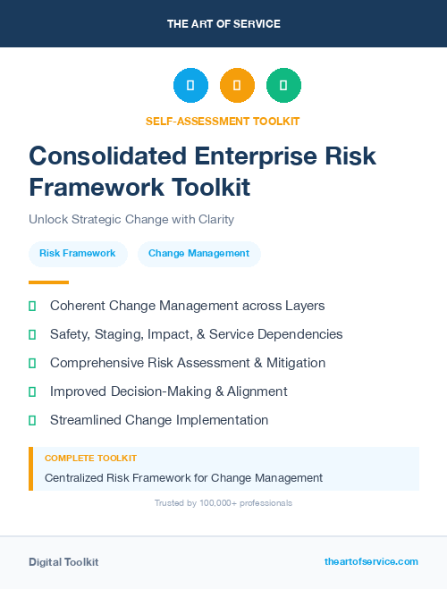 Consolidated Enterprise Risk Framework Toolkit
