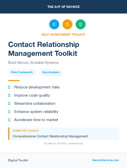 Contact Relationship Management Toolkit