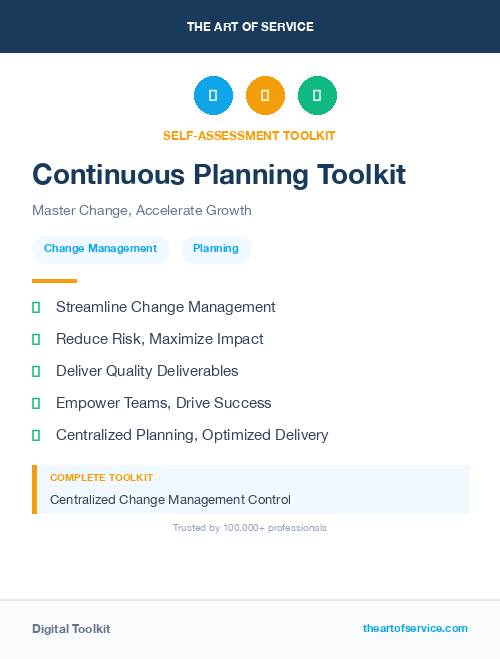 Continuous Planning Toolkit