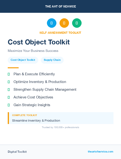 Cost Object Toolkit