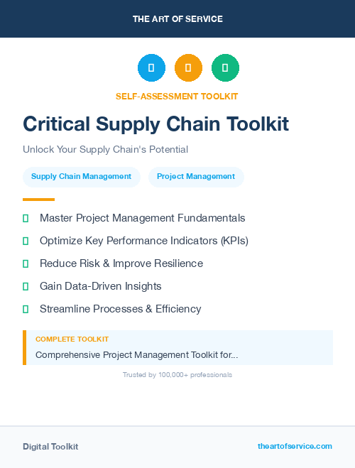 Critical Supply Chain Toolkit
