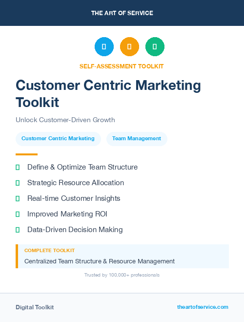 Customer Centric Marketing Toolkit