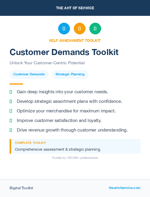 Customer Demands Toolkit