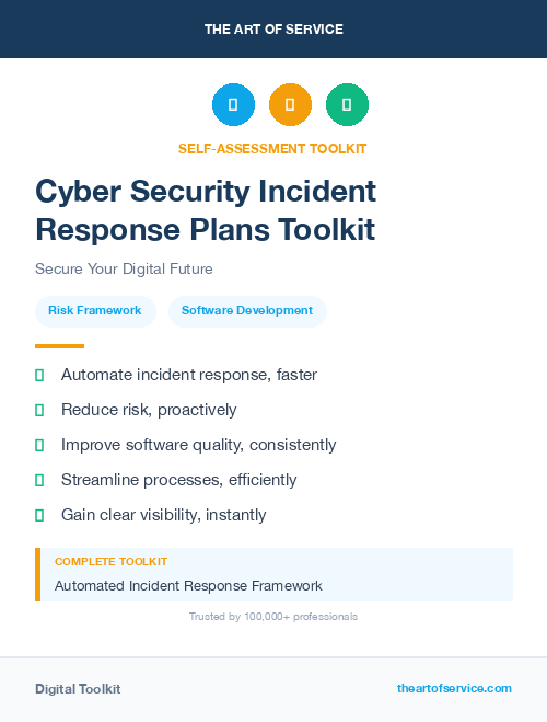 Cyber Security Incident Response Plans Toolkit