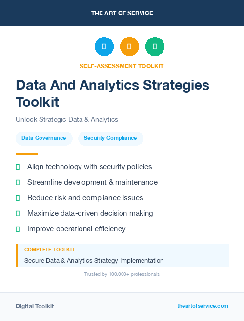 Data And Analytics Strategies Toolkit