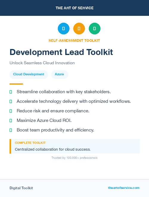 Development Lead Toolkit