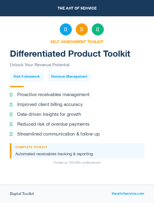 Differentiated Product Toolkit