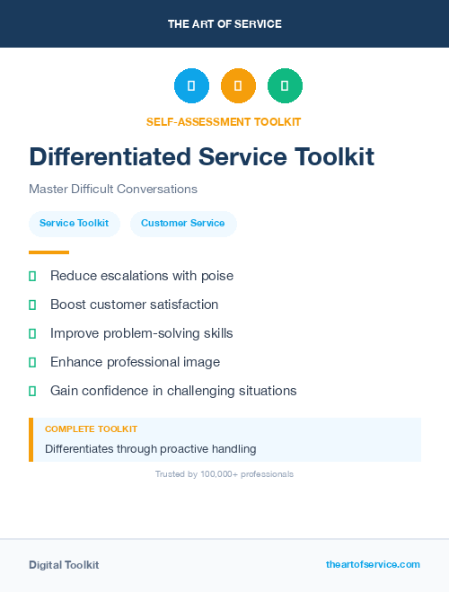 Differentiated Service Toolkit