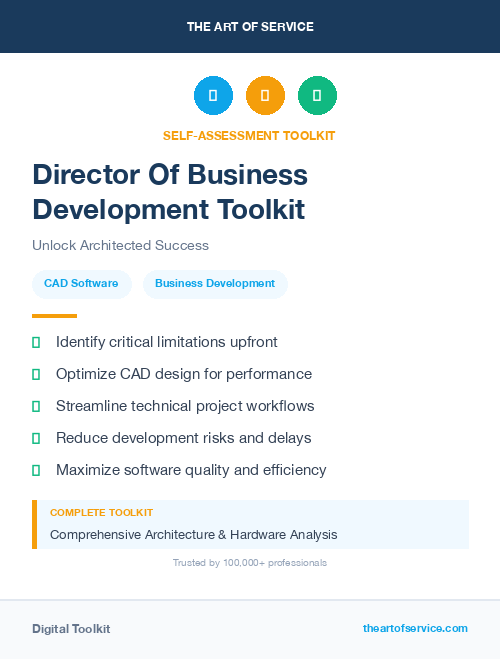 Director Of Business Development Toolkit