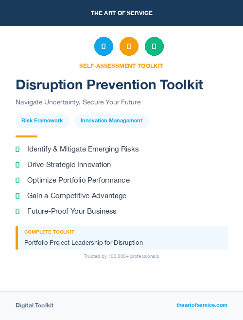 Disruption Prevention Toolkit