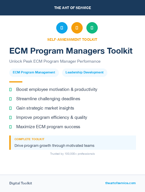 ECM Program Managers Toolkit