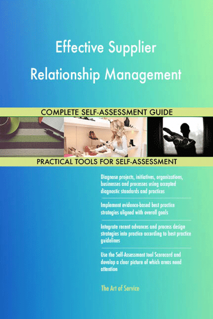 Effective Supplier Relationship Management Toolkit