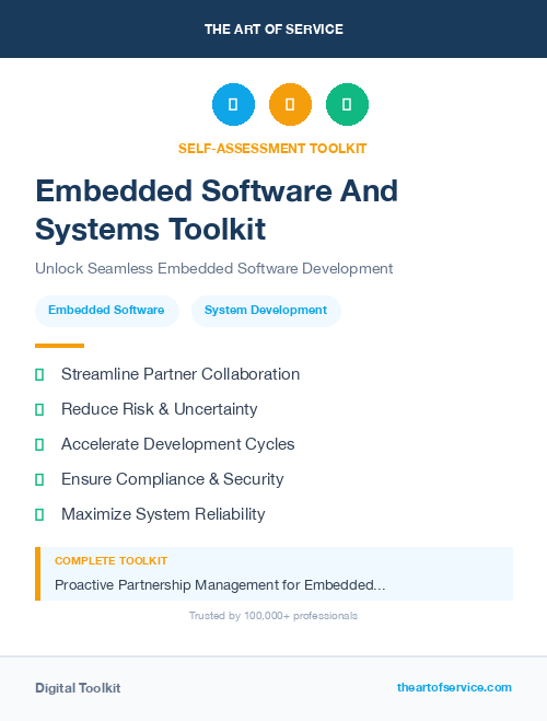 Embedded Software And Systems Toolkit