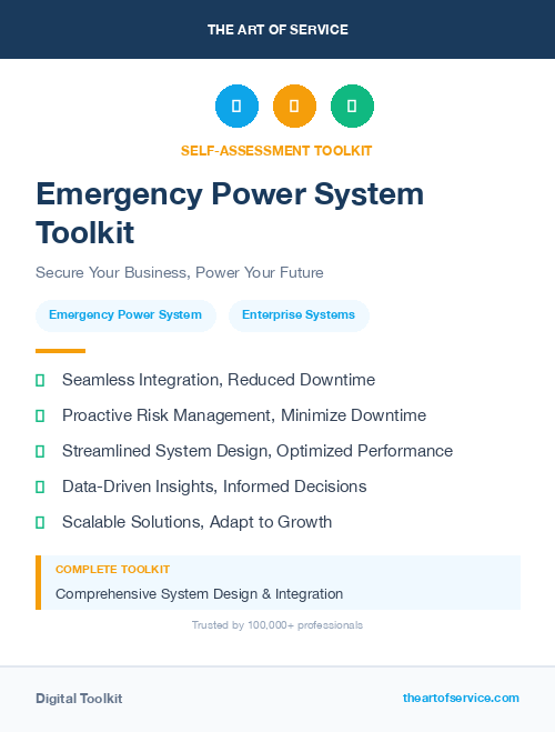 Emergency Power System Toolkit