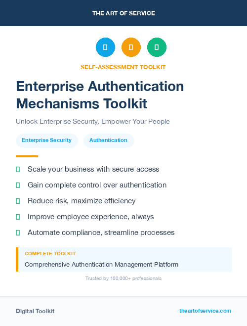 Enterprise Authentication Mechanisms Toolkit