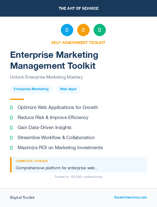 Enterprise Marketing Management Toolkit