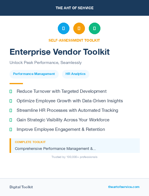 Enterprise Vendor Toolkit