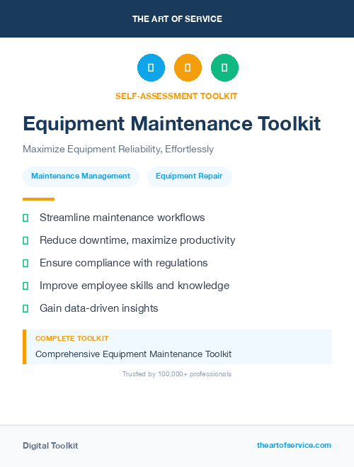 Equipment Maintenance Toolkit