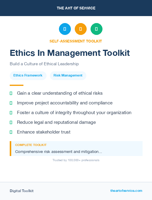 Ethics In Management Toolkit