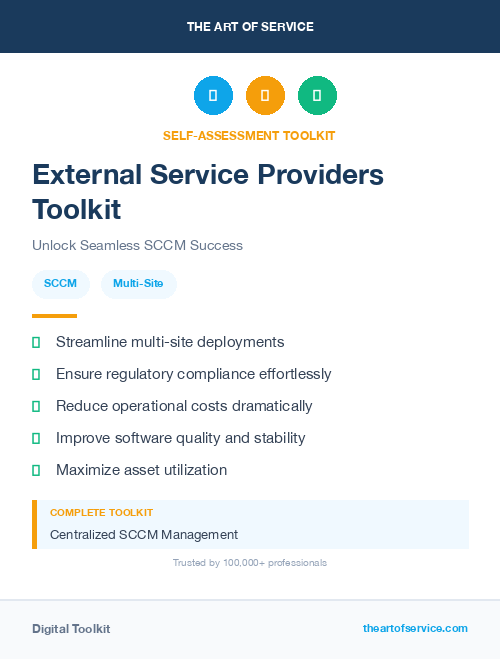 External Service Providers Toolkit