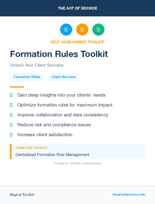 Formation Rules Toolkit