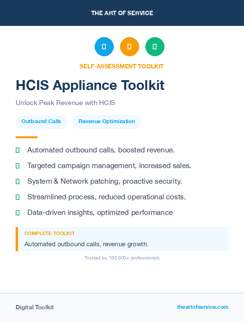 HCIS Appliance Toolkit