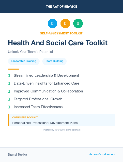 Health And Social Care Toolkit