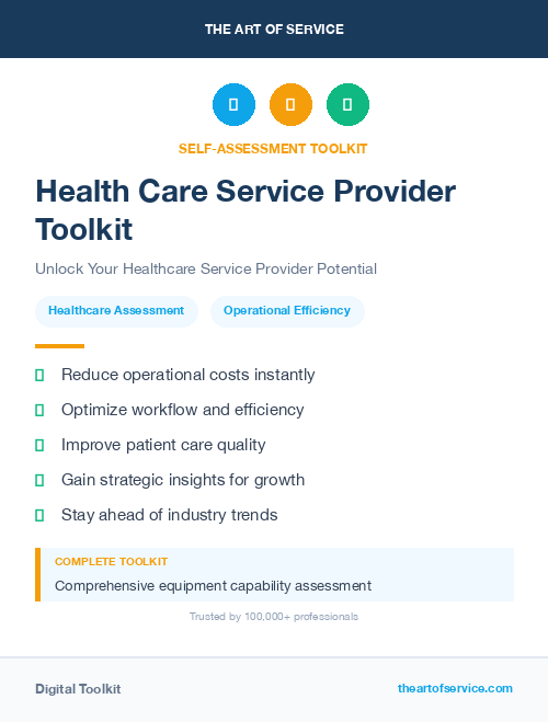 Health Care Service Provider Toolkit