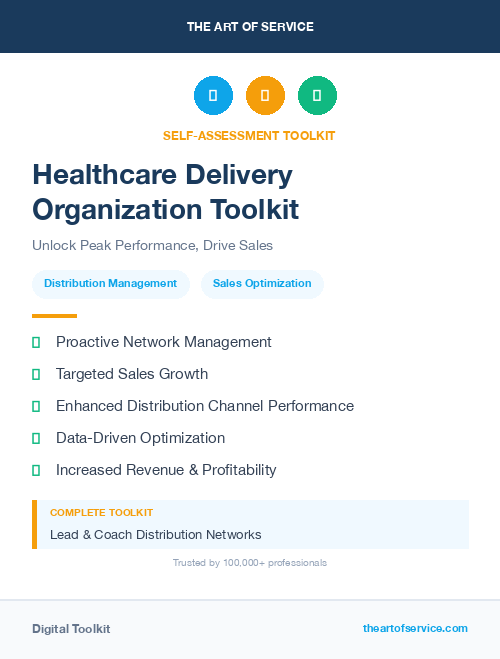 Healthcare Delivery Organization Toolkit