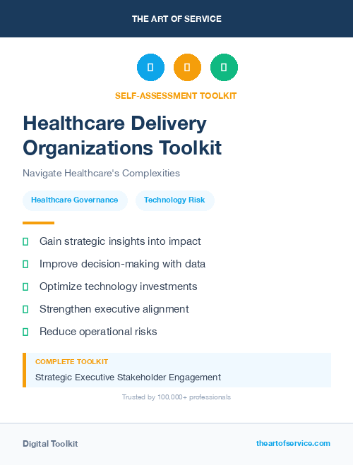 Healthcare Delivery Organizations Toolkit