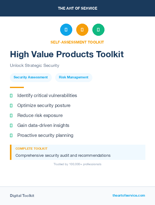 High Value Products Toolkit
