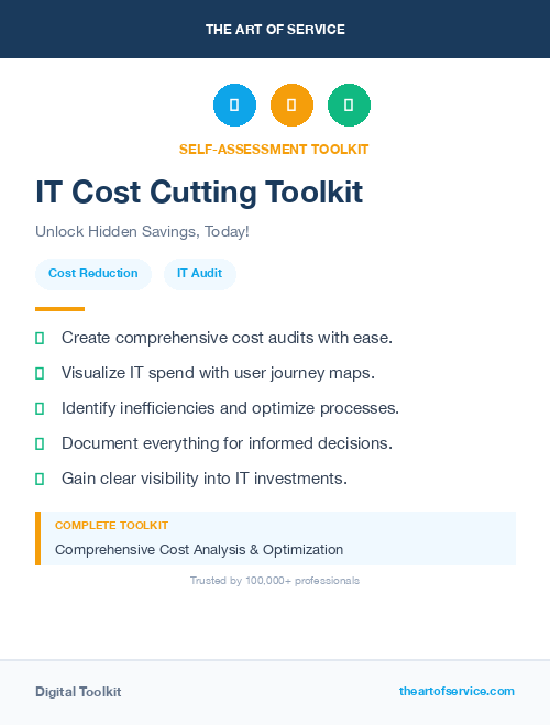 IT Cost Cutting Toolkit