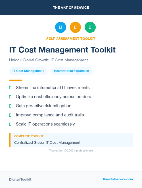 IT Cost Management Toolkit