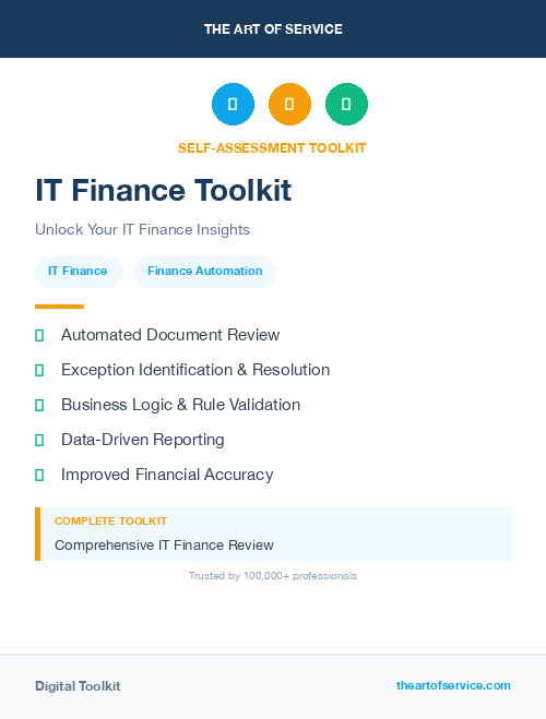 IT Finance Toolkit