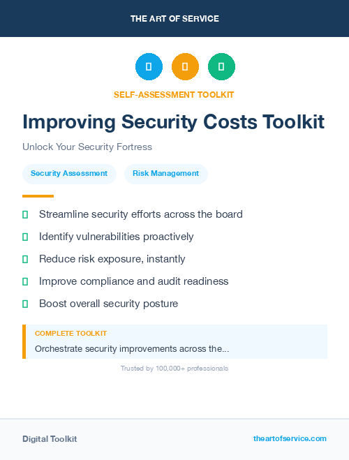 Improving Security Costs Toolkit