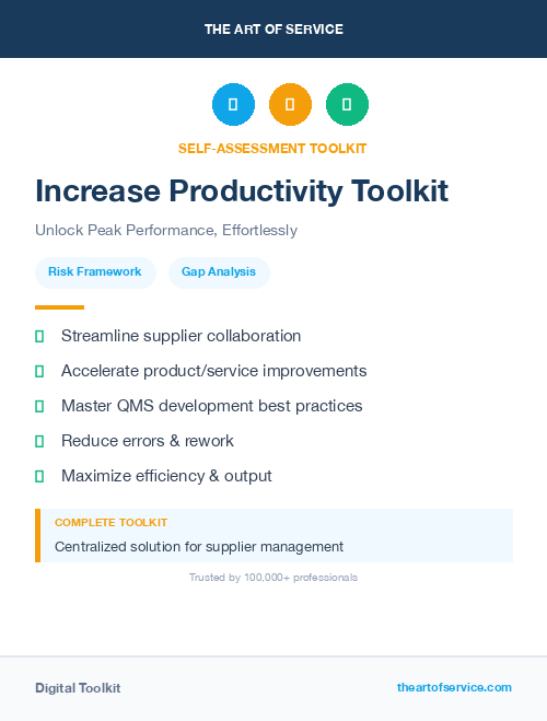 Increase Productivity Toolkit