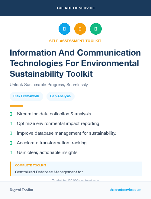 Information And Communication Technologies For Environmental Sustainability Toolkit