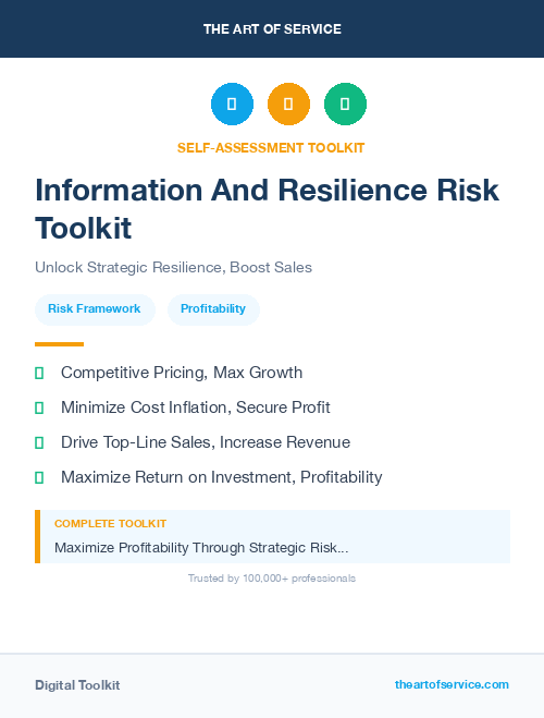 Information And Resilience Risk Toolkit