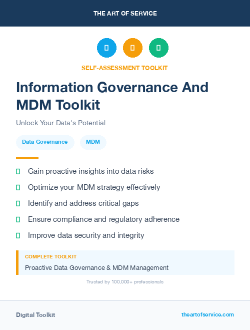 Information Governance And MDM Toolkit