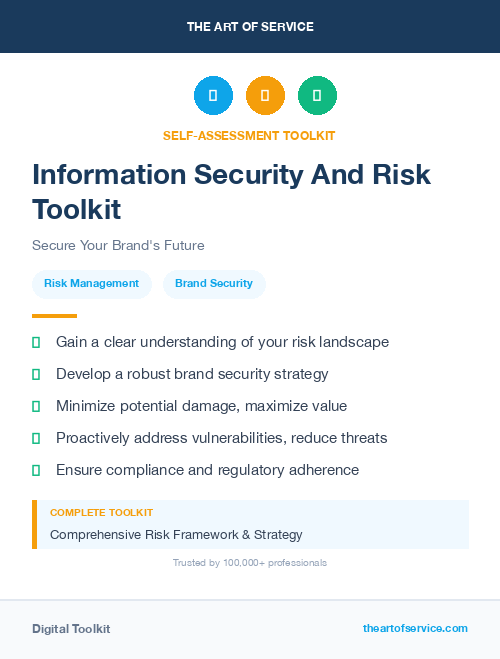 Information Security And Risk Toolkit
