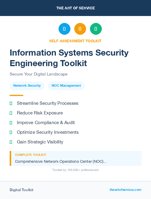 Information Systems Security Engineering Toolkit