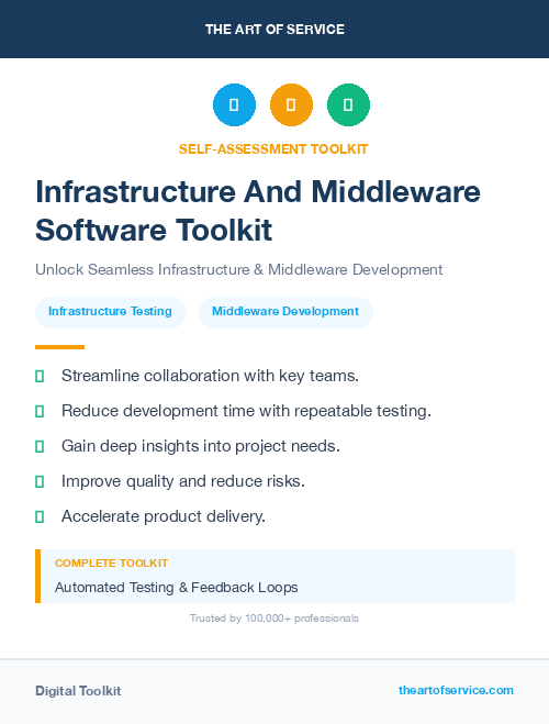 Infrastructure And Middleware Software Toolkit