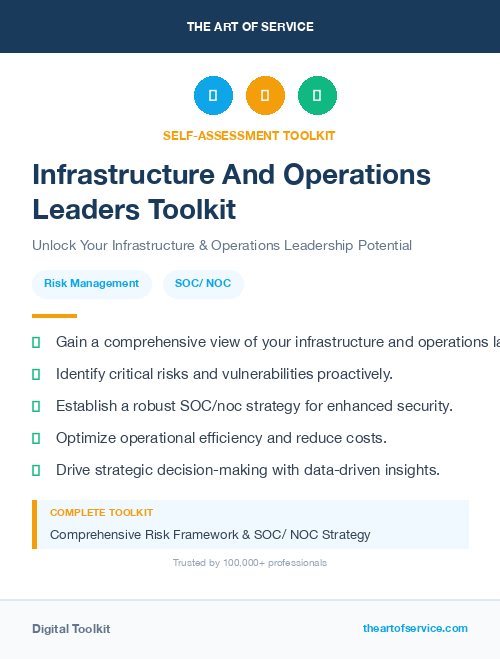Infrastructure And Operations Leaders Toolkit