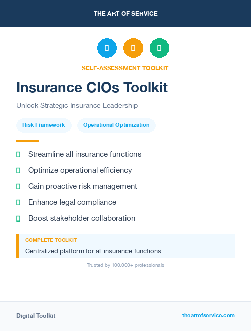 Insurance CIOs Toolkit
