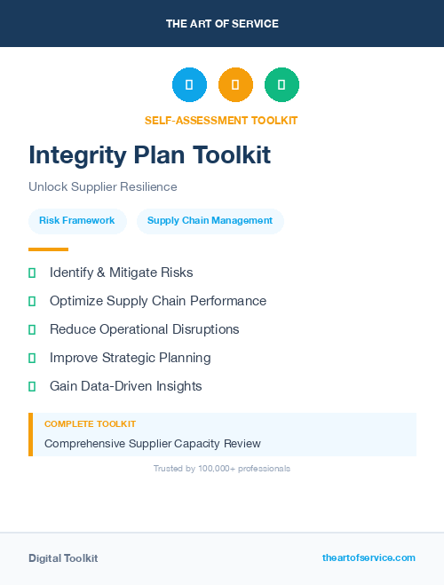 Integrity Plan Toolkit