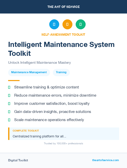 Intelligent Maintenance System Toolkit