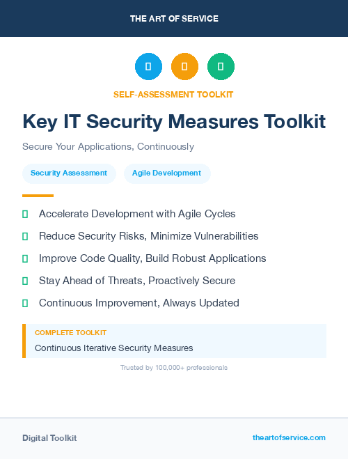 Key IT Security Measures Toolkit