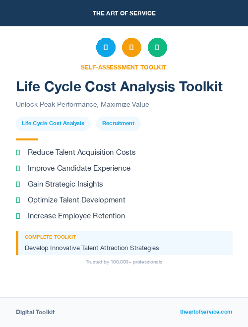 Life Cycle Cost Analysis Toolkit
